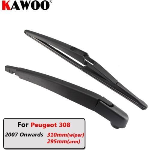 KAWOO Car Rear Wiper Blade Blades Back Window Wipers Arm For Peugeot 308 Hatchback (2007 Onwards) 310mm Auto Windscreen Blade