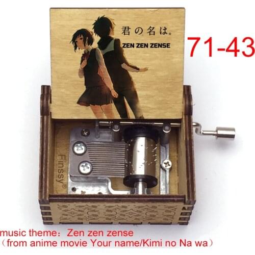 Kimi no Na wa anime Your name music theme Zen Zen Zense wooden music box handed toy anime fans gift office home decoration