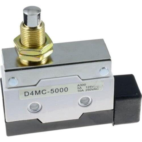 Push Button Plunger Micro Limit Switch SPDT 250VAC 10A D4MC-5000