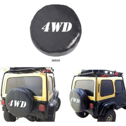 Leather Spare Tires Cover 96mm/108mm For 1/10 RC Crawler Car Traxxas TRX4 AXIAL SCX10 90046 90047 RC4WD D90 D110 TF2 Tamiya CC01