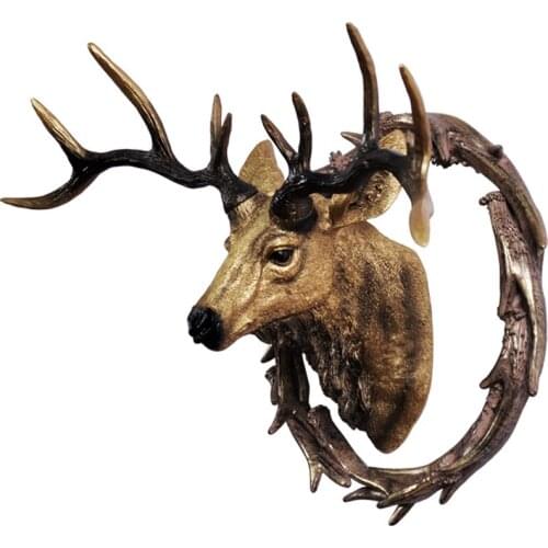 Creative Deer Head Wall-mounted Decoration Living Room 3D Animal Head Decorative Wall Pendant Wall Creative Home Bar Decor