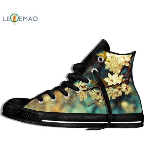 Creative Design Custom Sneakers Hot Vintage Flowers Men Comfortable Trends Comfortable Ultra High Top Light Sports Shoes