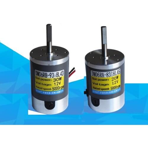 Round,20W 30W 12V 24V 5000RPM 10000RPM, high-speed motor, forward and reverse, adjustable speed