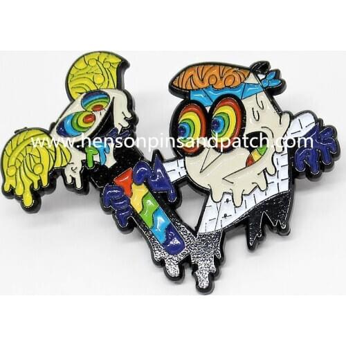 Wholesale Chinese Supplier metal soft enamel owl pin badge with different colors