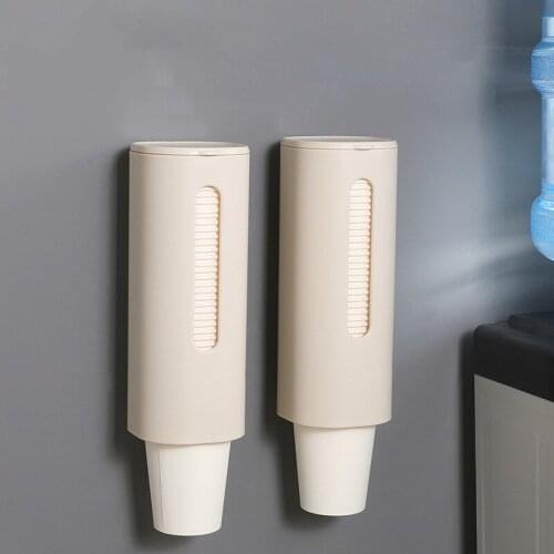 Disposable Paper Cup Water Dispenser Plastic Cup Holder for Water Dispenser Wallmounted Automatic Cup Storage Rack Cup Container