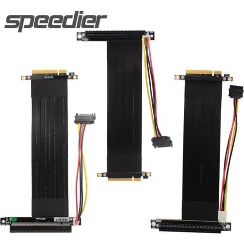 PCIe Riser Cable 3.0 x16 To x8 PCI Express Riser Extender 90 Degree GUP Riser Adapter Graphics Card RTX3060 BTC ETH LTC Mining