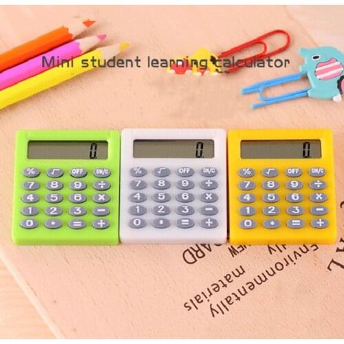 Mini Portable Electronic Calculator Candy Color Pocket Calculator for Students School Use Supplies Exquisite and Durable