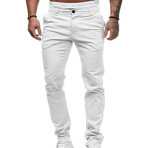 Casual Pants Travel Office Men\s Casual Solid Color Straight Pants Slim Long Trousers