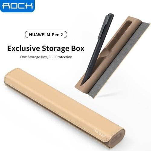 ROCK Flexible Lether Storeage Box For Huawei M-pen 2 Shockproof Uxurious Stylus Pen Bag Full Protection Case For M-pencil 2