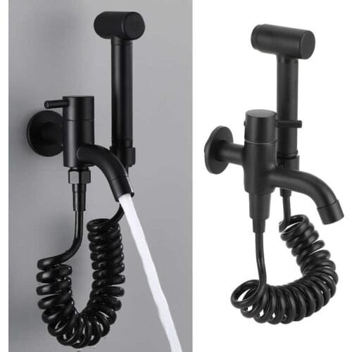 G1/2 Thread Handheld Bidet High Pressure Toilet Bidet Sprayer with Hose Faucet for Feminine Wash Toilet Bathroom Accessories