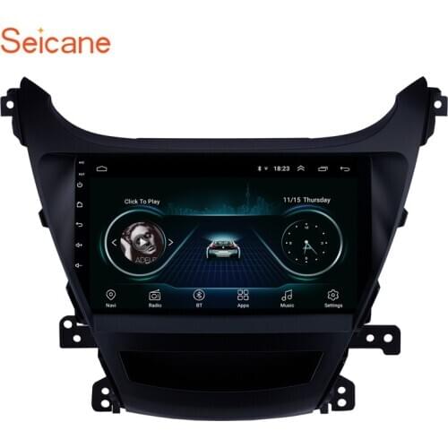 Touchscreen 9 inch Android 9.1 Head Unit GPS Car Radio for 2014-2016 Hyundai Elantra Auto with AUX Bluetooth support TV Tuner