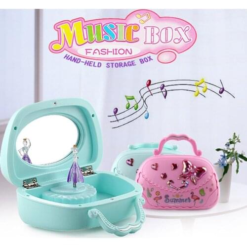 Girls Musical Ballerina Jewelry Storage Box for Children, Kids Storage