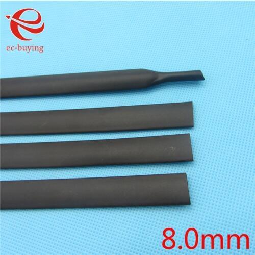 1m Heat Shrink Tubing Heatshrink Black Tube Inner Diameter 8mm Wire Wrap Cable Kit