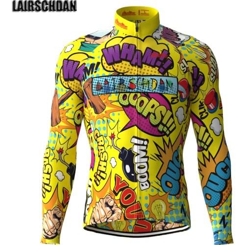 LairschDan tricota ciclismo hombre manga larga bike jersey mens breathable bicycle sportwear cycling jacket man mtb clothes wear