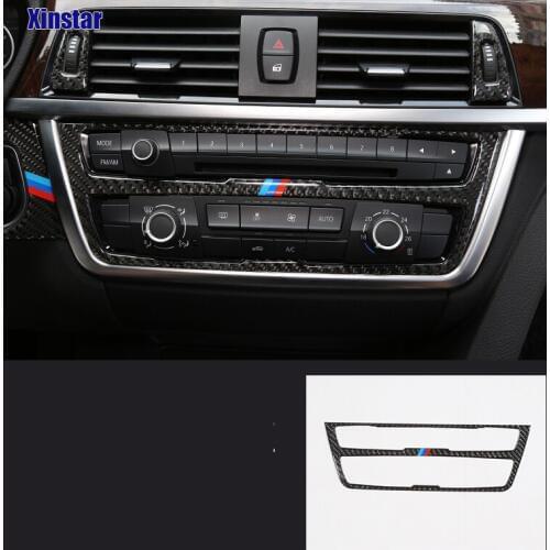 Carbon fiber M power perfermance Car center control decoration sticker for BMW 2013-2017 3 series F30 316 320 328 330 335