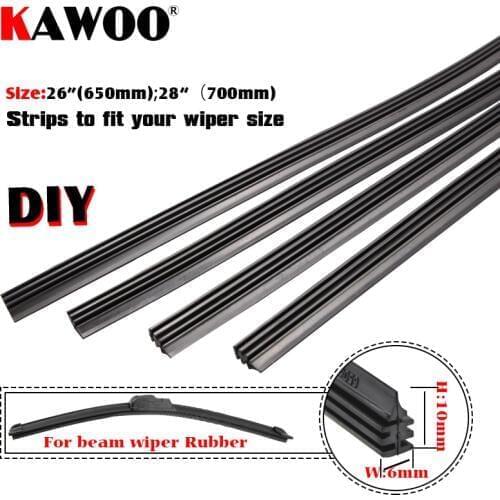 Universal Auto Vehicle Insert Rubber Strip strips Car Wiper Blade Blades (Refill) 6mm Soft 26"28"30"32" 4pcs/lot Car Accessories