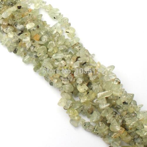High Quality 5-8mm Natural Green Stone Gravel Stone Loose Beads Strand 34" Jewellery Making w1449