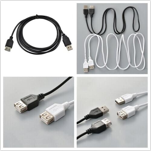 Black USB 2.0 A to A Male Female Extension Cable Charging Data Cable Cord 1.5M High Speed USB Extension