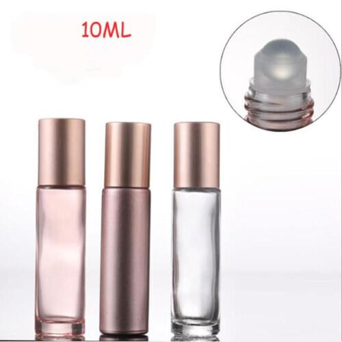 1pcs 10ml Lip Gloss Oil Roll On Bottle Portable Empty Refillable Roller Ball Makeup Container Tube Vials Makeup Acessories