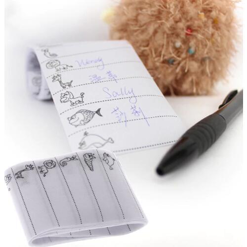 200pcs White Name Label Woven Custom Clothing Labels Fabric Tags Marker for School Clothes