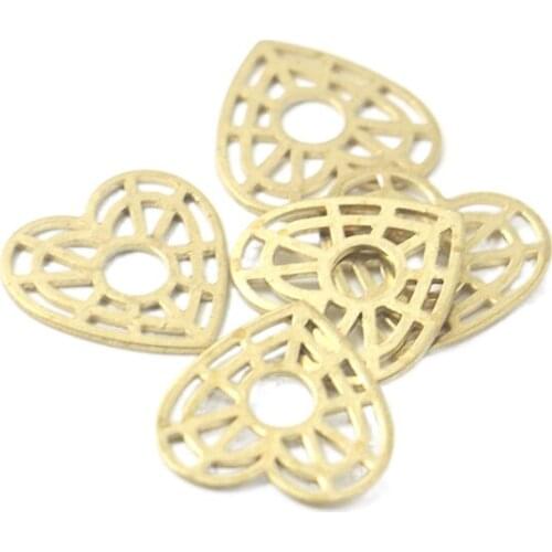 20pcs 16.2*16mm Geometric Center Hole Charm Love Necklace Connector Pendant DIY Earring Bracelet Earring Making Components
