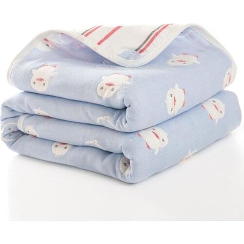 2021 Summer Baby thin Quilt Newborn Comforter Baby Six-layer Gauze Bath Towel For Children Baby Blankets(size 80*80)