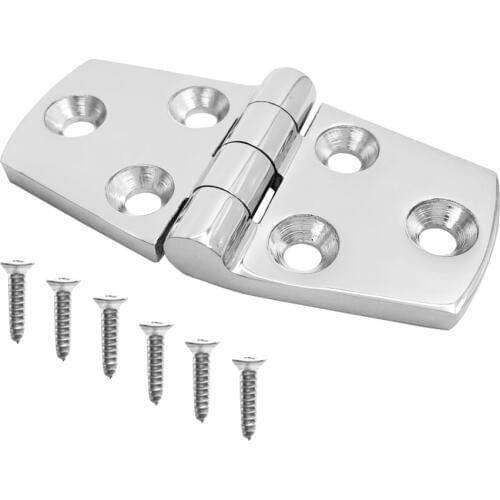 316 Stainless Steel 270 Degree Door Cabin Hinge Strap with Screws for Marine Boat Cabinet Deck Strong Corrosion Resistant