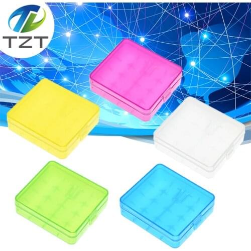 4 x 18650 Battery Case Plastic Transparent Hard White Blue Yellow Green Purple Battery Case Holder Storage 18650 Box