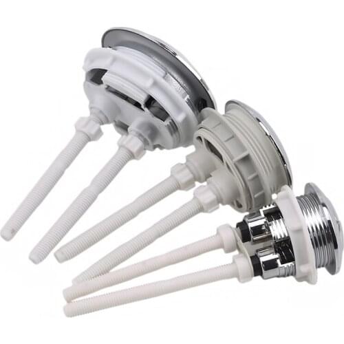 55mm Dual Flush Toilet Tank Round Valve Push Button Water Saving For Closestool Bathroom Accessories