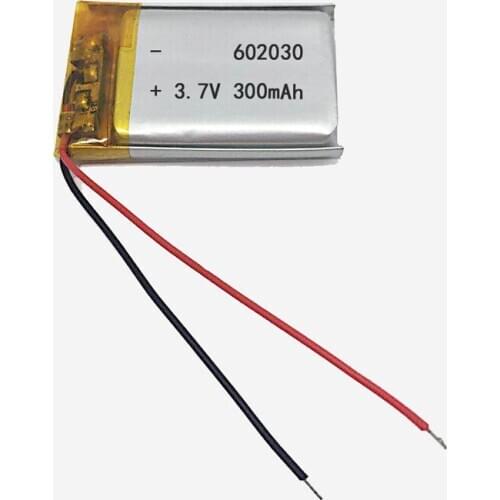 5x 3.7V 300mAh 602030 Lithium Polymer Li-Po li ion Rechargeable Battery cells For Bluetooth speaker Tachograph Car DVR Camera