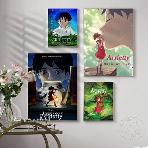 Animation film Arrietty poster, Prints Poster, Arrietty Wall Stickers, Anime Poster, Wall Picture, Kids Room, Home Decor