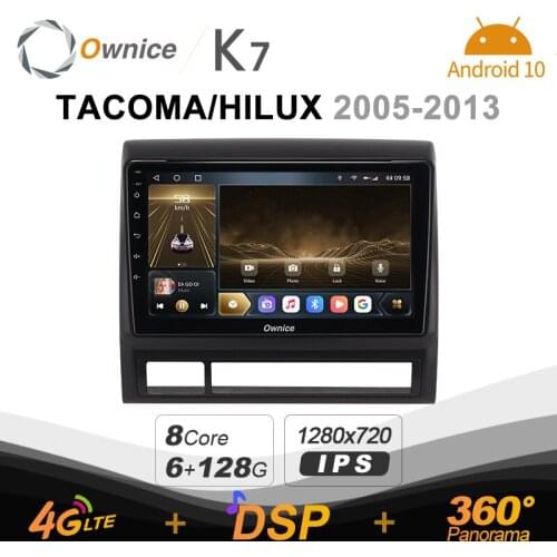 K7 Ownice 6G+128G Android 10.0 Car Radio For Toyota Tacoma 2 Hilux 2005 - 2015 Multimedia 4G LTE GPS Navi 360 BT 5.0 Carplay