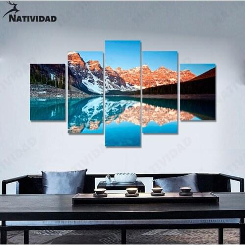 Iceberg Sunrise Canvas Painting Natural Landscape Painting Picture Print Poster Living Room Bedroom Belief Home Decoration Art