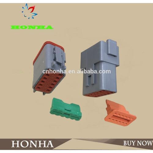 Free shipping 2 pcs Kit Deutsch DT 12 Pin Waterproof Electrical Wire Connector plug Kit 22-16AWG DT06-12S DT04-12P