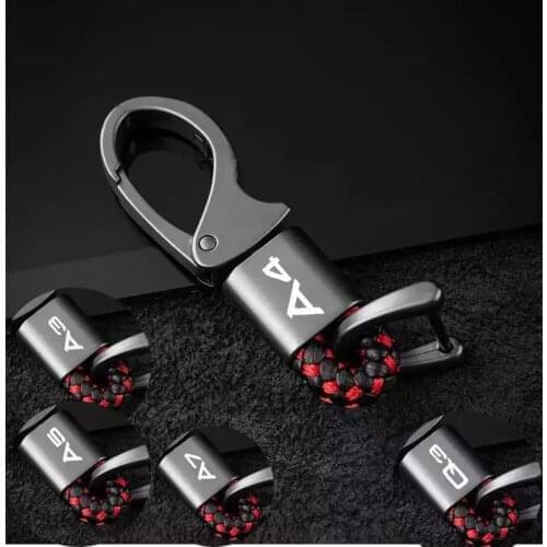 Suitable for Audi A3 A4 A5 A6 A7 Q2 Q3 Q5 Q7 Q8 series car alloy key ring keychain