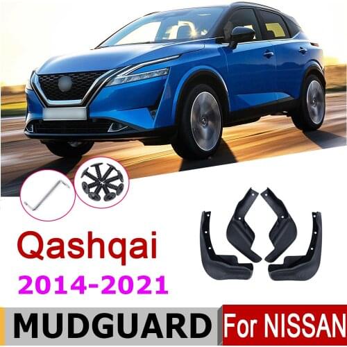 Mudguards For Nissan Qashqai 2021 J11 2020-2014 4 PCS Front Rear Fender Mud Flaps Guard Splash Flap Car Accessories 2019 2018