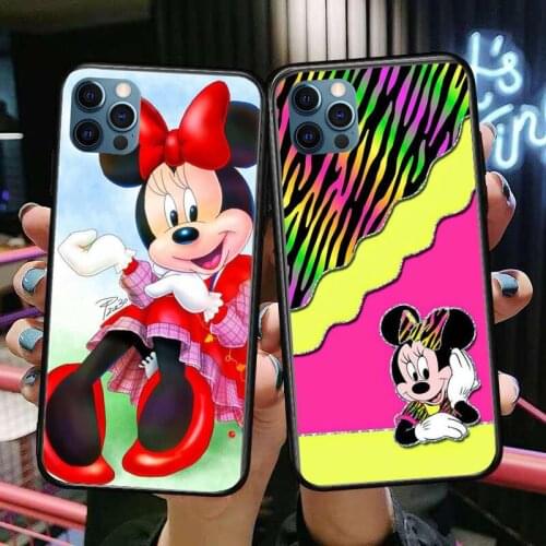 Minnie Mouse Meet Phone Cases cover For iphone 11 Pro Max case 12 8 7 6S XR PLUS X XS SE 2020 mini mobile cell shell funda bag