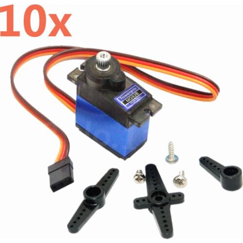 10pcs TowerPro MG92B Digital Servo Metal Gear 3.5kg/cm High Torque Double Bearing For RC Model Airplane Helicopter Parts
