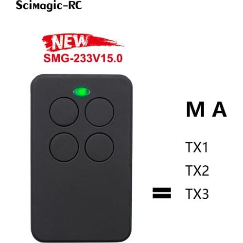 For MA SYSTEM TX1, TX2, TX3 Garage Door Remote Control 433.92MHz Replacement Gate Key Fob Transmitter Commander