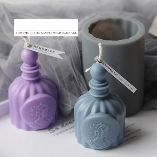 Perfume bottle candle mold creative handmade scented candle material silicone mold candle mold