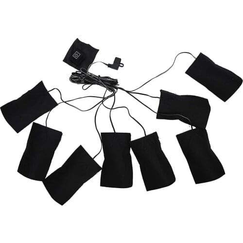 9PCS/Set USB Warm Paste Pads Jacket Heating Sheet Heating Pad Safe Heating Warmer Pad For Cloth Vest Jacket Shoes Socks