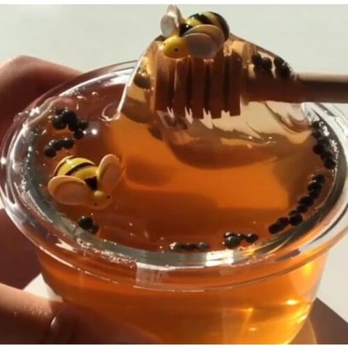 Crystal Slime Toys Clear Honey Slime Bee Polymer Clay Modeling Slime Lizun Glue Mud Slime Putty DIY Toy Antistress Mud