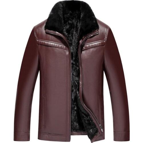 Genuine Leather Jacket Winter Jacket Men Real Sheepskin Coat for Men Real Mink Fur Liner Jackets Plus Size LSY088397 Y1647