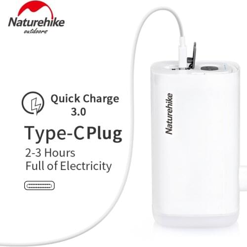 NatureHike USB Rechargeable Air Pump Portable Mini Pump for Inflatables, Multiple Purpose Inflator Deflator with 4 Nozzles