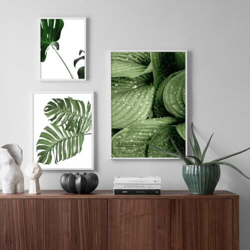 Simple Landscape Green Plants Canvas Painting Wall Art Nordic Posters and Prints Wall Pictures for Living Room Decoration