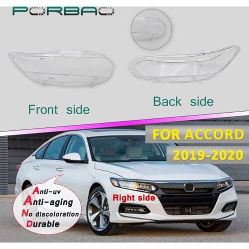 Headlight Transparent Glass Lens Cover for Accord 19-20 Headlamp Clear Auto Shell-Cover Replacement DIY