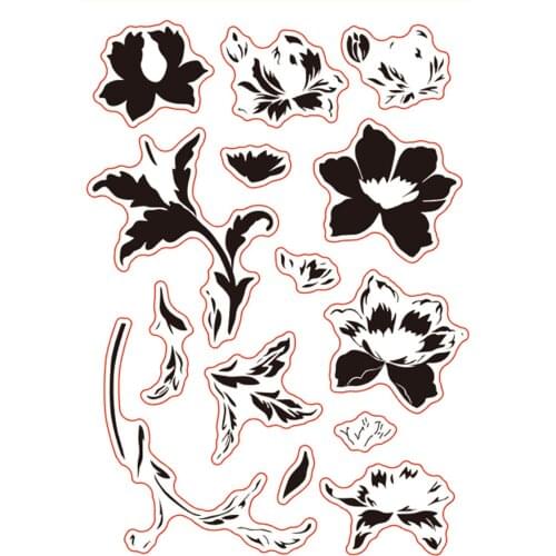 11x16 Flowers Transparent Clear Silicone Stamp Seal for DIY scrapbooking photo album Decorative clear stamp