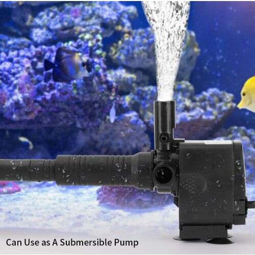12/15/25W Aquarium Water Pump Filter For Fish Tank Submersible EU Plug