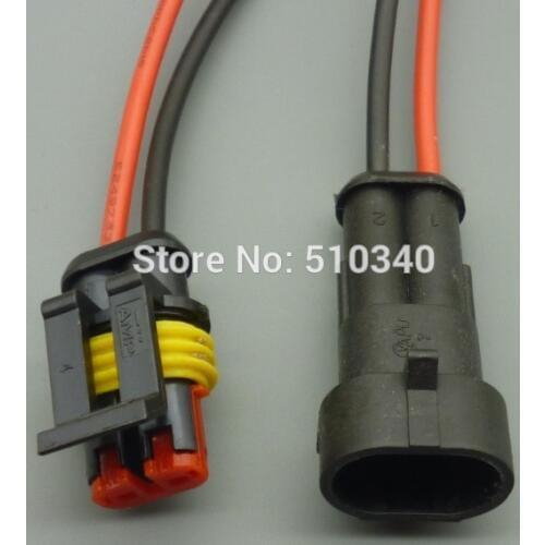 1Sets 1.5mm 2-Pin 2 way waterproof Male FemaleConnector plug Connector with Wire