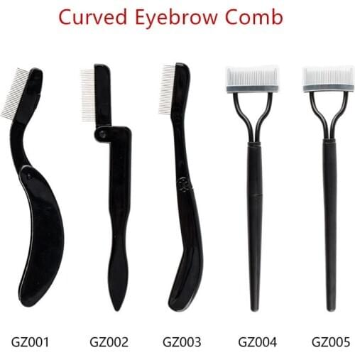 1PC Portable Makeup Eye Brow Razor Blade Curved Eyebrow Trimmer Folding Eyebrow Comb Shaper Shaver Face Hair Remover Makeup Tool